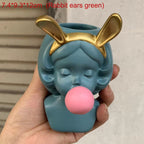 W&amp;G Nordic Vase Home Decor Vase Creative Human Head Portrait Flower Vases Room Decoration Resin David Flower Vase Room Decor - Originalsgroup
