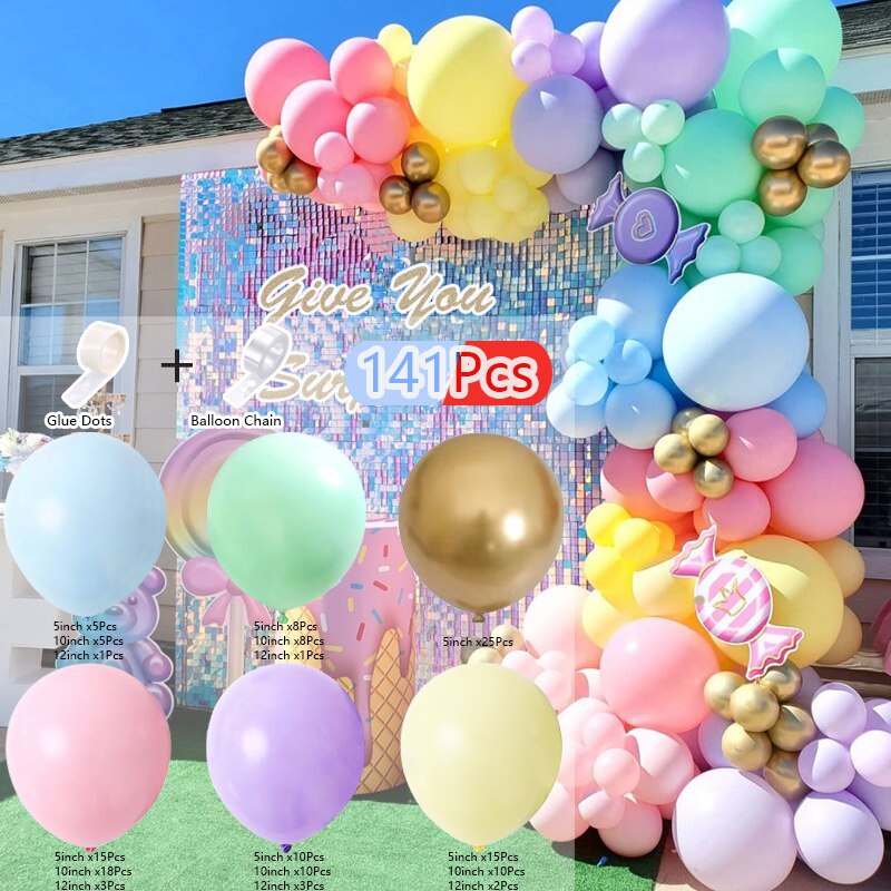Balloons Arch Set Pink White Gold And Confetti Balloon Garland Wedding Baby Baptism Shower Birthday Party Balloon Decoration - Originalsgroup