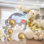 Balloons Arch Set Pink White Gold And Confetti Balloon Garland Wedding Baby Baptism Shower Birthday Party Balloon Decoration - Originalsgroup
