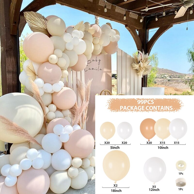 Macaron Balloons Garland Latex Ballons Arch Happy Birthday Party Decor Kids Adult Wedding Baloon Chain Baby Shower Balloon - Originalsgroup