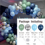 162Pcs Avocado Green Balloons Garland Arch Creamy White Retro Olive Green Balloon for Wedding Birthday Party Background Decor - Originalsgroup
