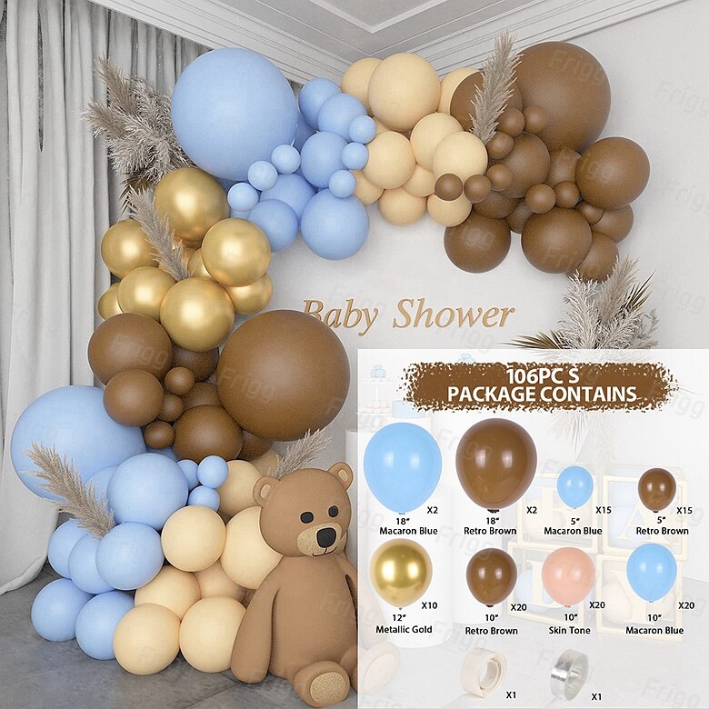 Blue Macaron Balloon Garland Arch Kit Birthday Party Decor Foil Latex Ballon Wedding Birthday Party Baby Shower Kids Baloon - Originalsgroup