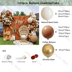 Retro Coffee Matte White Balloons Garland Arch Kit Boho Wedding Decoration Gender Reveal Birthday Baby Shower Decor Accessory - Originalsgroup