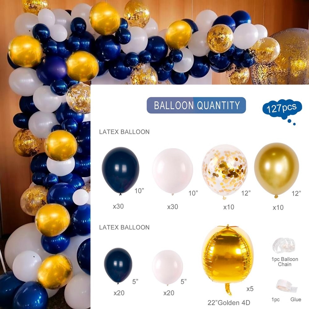 Blue Macaron Balloon Garland Arch Kit Birthday Party Decor Foil Latex Ballon Wedding Birthday Party Baby Shower Kids Baloon - Originalsgroup