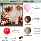 Retro Coffee Matte White Balloons Garland Arch Kit Boho Wedding Decoration Gender Reveal Birthday Baby Shower Decor Accessory - Originalsgroup