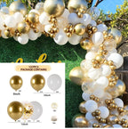 White Gold Balloon Garland Arch Kit Happy Birthday Party Decoration Kids Wedding Birthday Balloon Latex Baloon Baby Shower - Originalsgroup