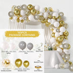 White Gold Balloon Garland Arch Kit Happy Birthday Party Decoration Kids Wedding Birthday Balloon Latex Baloon Baby Shower - Originalsgroup