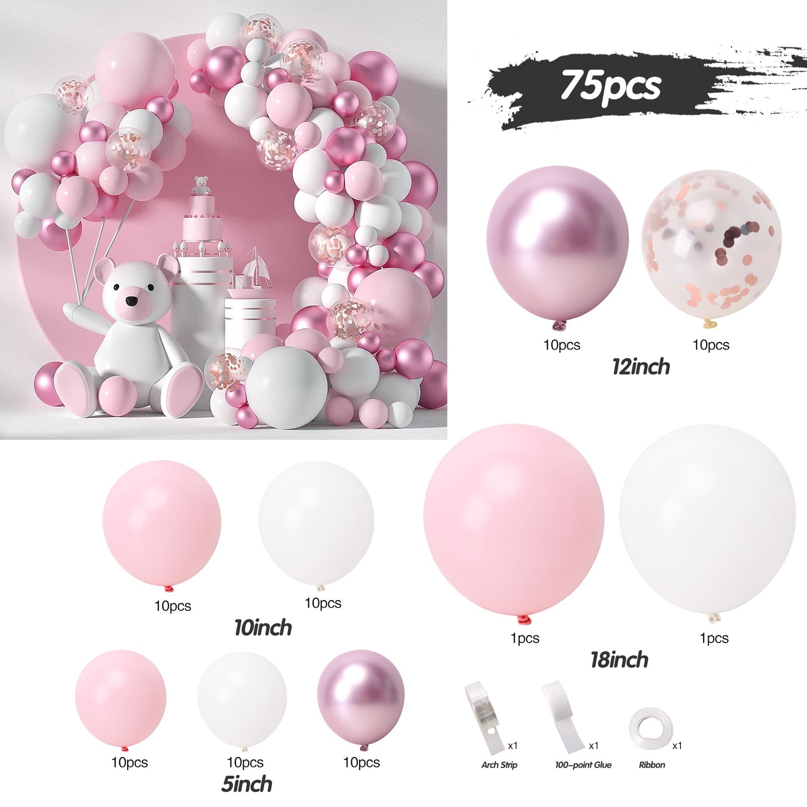 Macaron Pink Balloon Garland Arch Welcome Baby Shower Valentines Day Birthday Party Wedding Decoration Anniversaire Latex Baloon - Originalsgroup