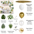 White Gold Balloon Garland Arch Kit Happy Birthday Party Decoration Kids Wedding Birthday Balloon Latex Baloon Baby Shower - Originalsgroup