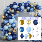 Baby Shower Birthday Balloons Blue Metallic Balloon Garland Arch Kit Welcome Girl Baptism Confetti Birthday Party Decoration - Originalsgroup