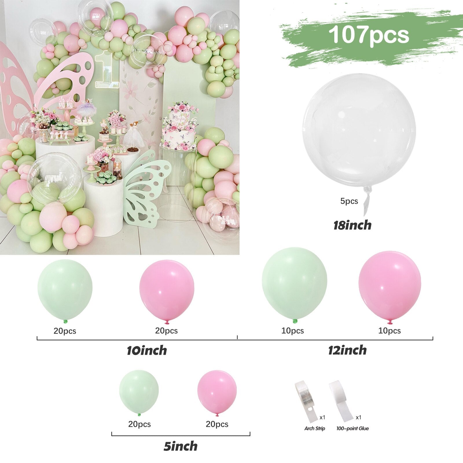 Macaron Pink Balloon Garland Arch Welcome Baby Shower Valentines Day Birthday Party Wedding Decoration Anniversaire Latex Baloon - Originalsgroup