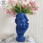 W&amp;G Nordic Vase Home Decor Vase Creative Human Head Portrait Flower Vases Room Decoration Resin David Flower Vase Room Decor - Originalsgroup