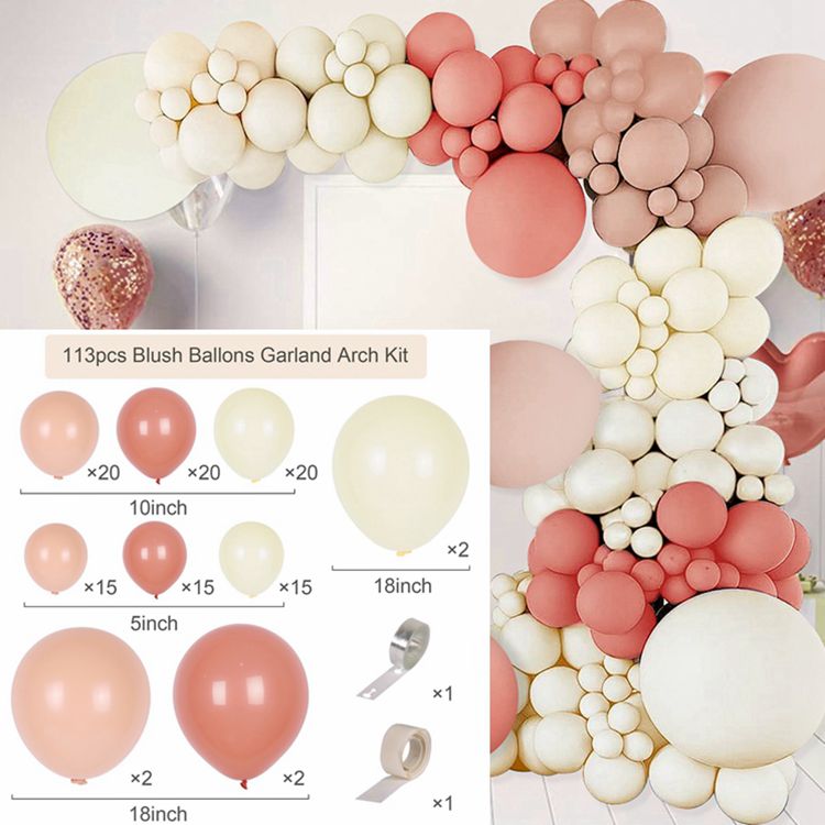 Macaron Pink Balloon Garland Arch Kit Wedding Birthday Party Decoration Kids Globos Rose Gold Confetti Latex Ballon Baby Shower - Originalsgroup