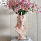W&amp;G Nordic Vase Home Decor Vase Creative Human Head Portrait Flower Vases Room Decoration Resin David Flower Vase Room Decor - Originalsgroup