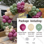162Pcs Avocado Green Balloons Garland Arch Creamy White Retro Olive Green Balloon for Wedding Birthday Party Background Decor - Originalsgroup