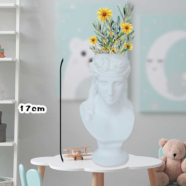 W&amp;G Nordic Vase Home Decor Vase Creative Human Head Portrait Flower Vases Room Decoration Resin David Flower Vase Room Decor - Originalsgroup
