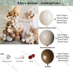 Retro Coffee Matte White Balloons Garland Arch Kit Boho Wedding Decoration Gender Reveal Birthday Baby Shower Decor Accessory - Originalsgroup
