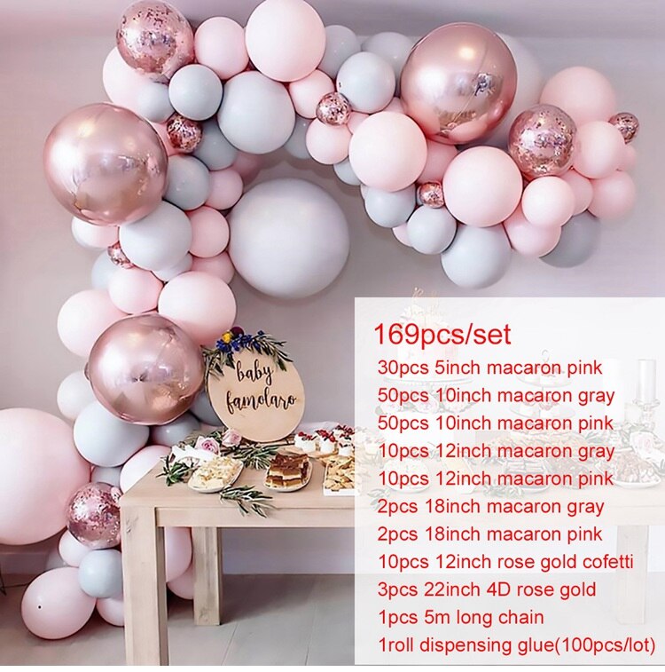 Blue Macaron Balloon Garland Arch Kit Birthday Party Decor Foil Latex Ballon Wedding Birthday Party Baby Shower Kids Baloon - Originalsgroup