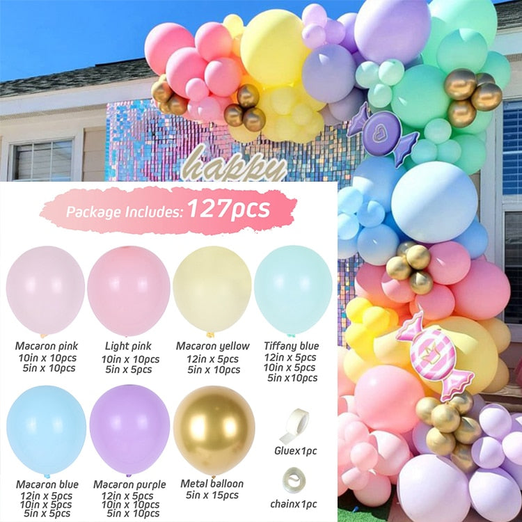 Coffee Brown Balloon Garland Arch Kit Birthday Party Decorations Kids Latex Baloon Baby Shower Teddy Bear Theme Ballon Decor - Originalsgroup
