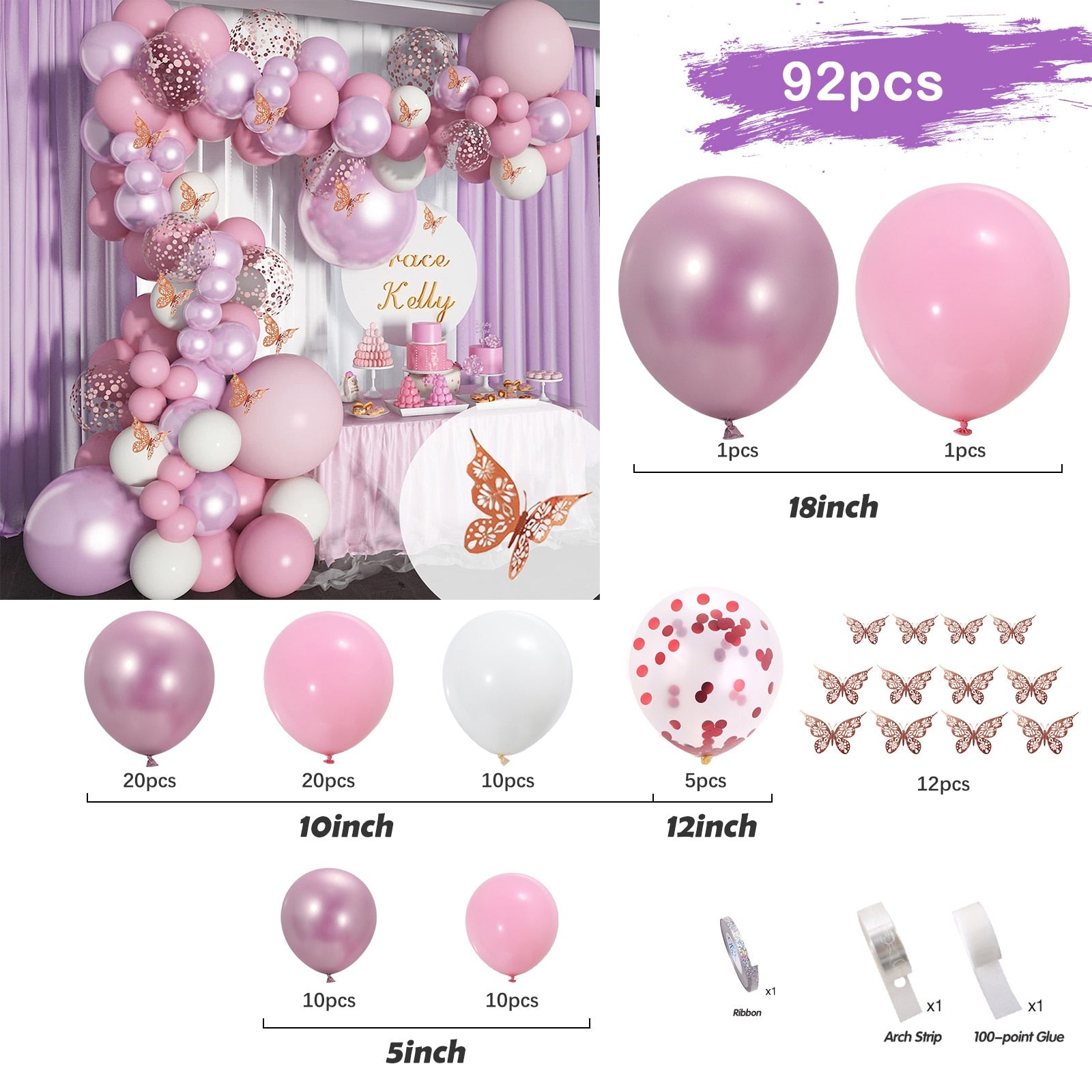 Macaron Pink Balloon Garland Arch Welcome Baby Shower Valentines Day Birthday Party Wedding Decoration Anniversaire Latex Baloon - Originalsgroup