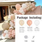 1 Set Khaki Sand White Balloons Arch Garland Kit Retro Coffee Brown White Sand Balloons Birthday Party Decorations Baby Shower - Originalsgroup