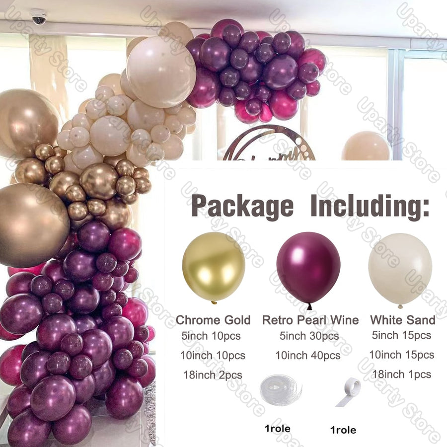 1 Set Khaki Sand White Balloons Arch Garland Kit Retro Coffee Brown White Sand Balloons Birthday Party Decorations Baby Shower - Originalsgroup