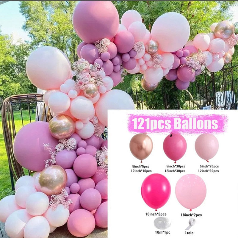 Baby Shower Birthday Balloons Blue Metallic Balloon Garland Arch Kit Welcome Girl Baptism Confetti Birthday Party Decoration - Originalsgroup