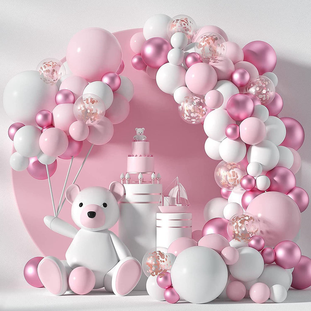 Macaron Pink Balloon Garland Arch Welcome Baby Shower Valentines Day Birthday Party Wedding Decoration Anniversaire Latex Baloon - Originalsgroup
