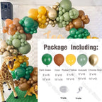 162Pcs Avocado Green Balloons Garland Arch Creamy White Retro Olive Green Balloon for Wedding Birthday Party Background Decor - Originalsgroup