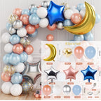 Blue Macaron Balloon Garland Arch Kit Birthday Party Decor Foil Latex Ballon Wedding Birthday Party Baby Shower Kids Baloon - Originalsgroup