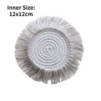 Home Creative Cotton Braid Coaster Handmade Macrame Cup Cushion Bohemia Style Non-slip Cup Mat - Originalsgroup