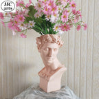 W&amp;G Nordic Vase Home Decor Vase Creative Human Head Portrait Flower Vases Room Decoration Resin David Flower Vase Room Decor - Originalsgroup