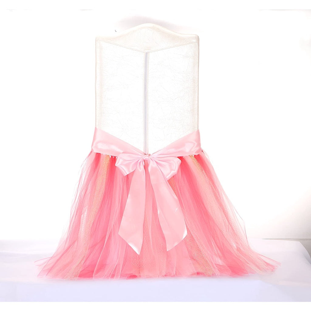 Originals Group Tulle Chair Tutu Skirt with Sash Bow Chair Covers for Wedding, Party Supplies Decor - Originalsgroup