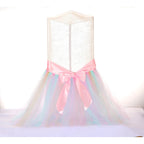 Originals Group Tulle Chair Tutu Skirt with Sash Bow Chair Covers for Wedding, Party Supplies Decor - Originalsgroup
