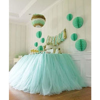 Originals Group Tutu Table Skirt, Mint Green Tulle Tutu Table Skirt Decor,Birthday Event Wedding Party Decoration (Mint) - Originalsgroup