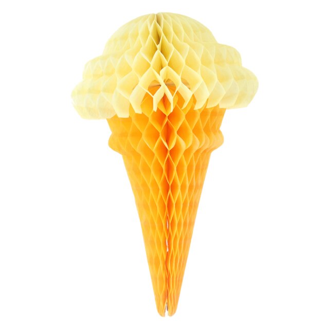 5pcs/set Ice Cream Shape Tissue Paper Hanging Honeycomb Balls Lanterns Poms Wedding Birthday Party Home Decoration Paper Balls - Originalsgroup