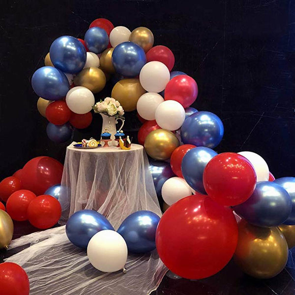 85pcs Super Hero Balloons Garland Arch Kit Red Blue Gold White Balloons WeddingBirthday Party Decorations Baby Shower Globos - Originalsgroup