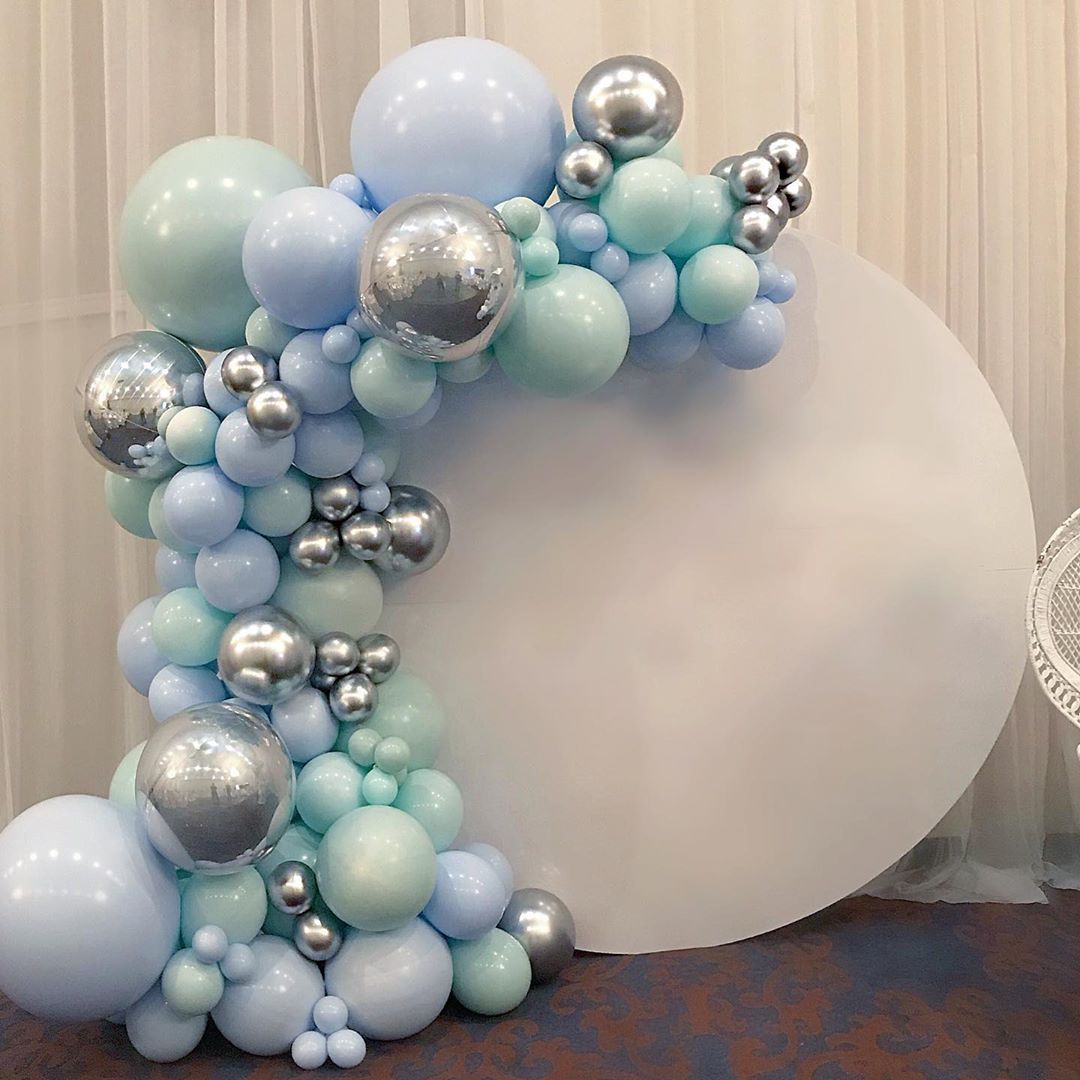 103pcs DIY Pastel Macaron Blue Mint Balloon Garland Sliver Globos Arch Kit Birthday Wedding Baby Shower Anniversary Party Decor - Originalsgroup