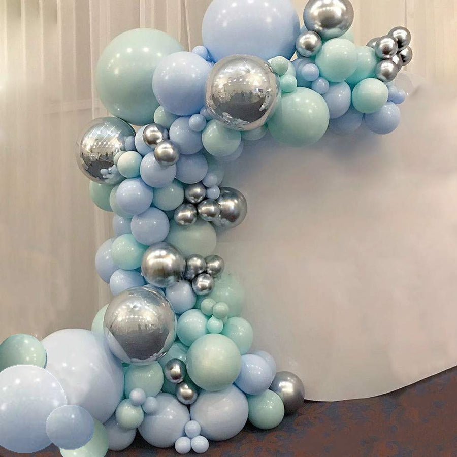 103pcs DIY Pastel Macaron Blue Mint Balloon Garland Sliver Globos Arch Kit Birthday Wedding Baby Shower Anniversary Party Decor - Originalsgroup