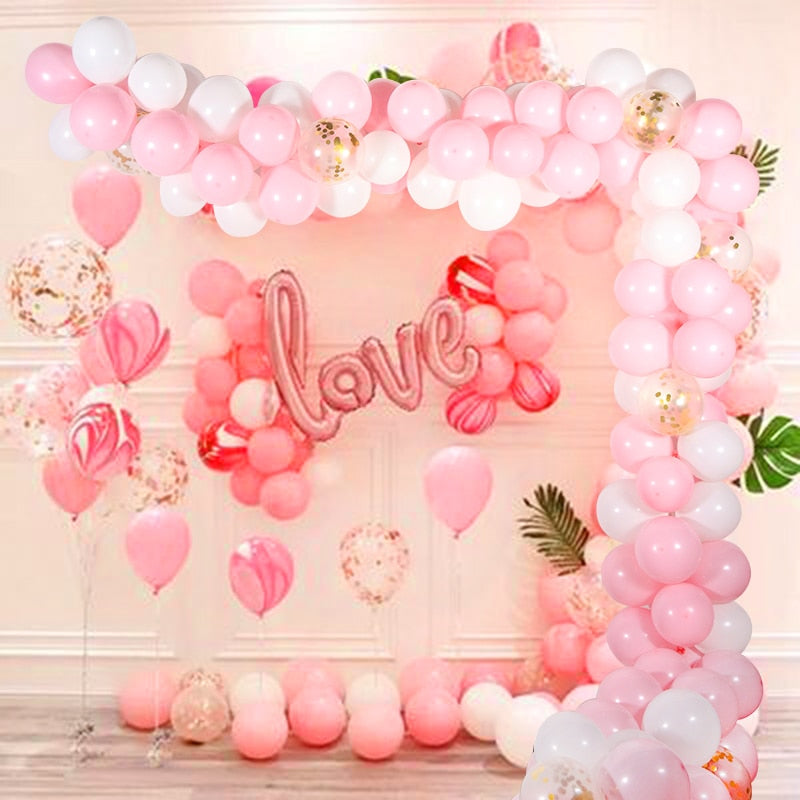 113pcs Balloon Garland Arch Kit Pink Blue Latex Air Balloons Wedding Decor Baloon Baby Shower 1st Birthday Boy Party Supplies - Originalsgroup