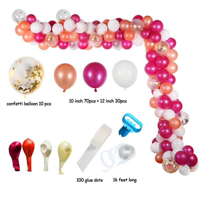113pcs Balloon Garland Arch Kit Pink Blue Latex Air Balloons Wedding Decor Baloon Baby Shower 1st Birthday Boy Party Supplies - Originalsgroup
