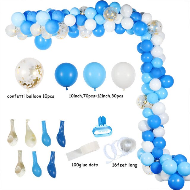 113pcs Balloon Garland Arch Kit Pink Blue Latex Air Balloons Wedding Decor Baloon Baby Shower 1st Birthday Boy Party Supplies - Originalsgroup