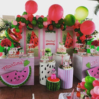 123pcs Lovely Watermelon Theme Fruit Balloons Garland Arch Kit Hawaiian Summer Pool Party Wedding Birthday Decoration Supplies - Originalsgroup