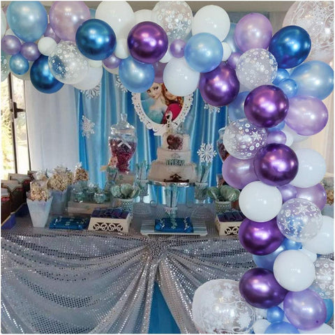 Elsa Anna Princess Balloon Garland Arch Kit Birthday Party Ice Snow Queen Latex Balloons Chain Baby Shower Decoration Globos - Originalsgroup
