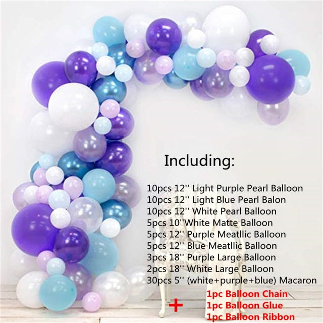 Elsa Anna Princess Balloon Garland Arch Kit Birthday Party Ice Snow Queen Latex Balloons Chain Baby Shower Decoration Globos - Originalsgroup