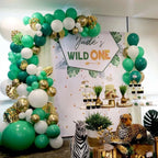 145pcs Green Balloon Garland Arch Kit Birthday Party Decorations Kids Favor Latex Balloons Baby Shower Jungle Safari Party Decor - Originalsgroup