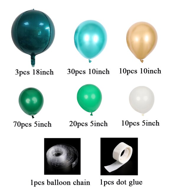 145pcs Green Balloon Garland Arch Kit Birthday Party Decorations Kids Favor Latex Balloons Baby Shower Jungle Safari Party Decor - Originalsgroup