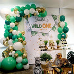145pcs Green Balloon Garland Arch Kit Birthday Party Decorations Kids Favor Latex Balloons Baby Shower Jungle Safari Party Decor - Originalsgroup