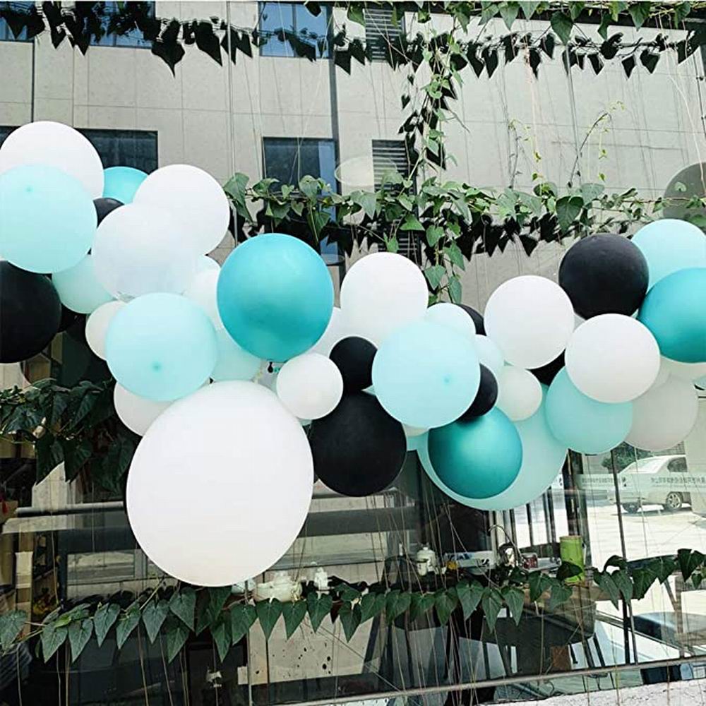 114pcs Turquoise Balloons Garland Arch Kit Tiffany Blue White Metallic Latex Balloons Bridal Shower Wedding Birthday Decoration - Originalsgroup