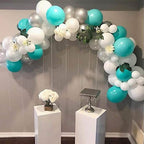 114pcs Turquoise Balloons Garland Arch Kit Tiffany Blue White Metallic Latex Balloons Bridal Shower Wedding Birthday Decoration - Originalsgroup